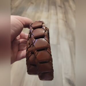 Argentinian Brown Full Grain Braided Leather Belt